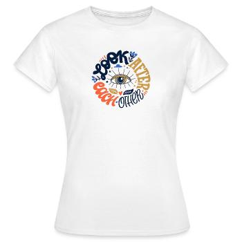  Augenmotiv - Frauen T-Shirt - Weiß - Vorne - AI Model Female 172 dark (172cm)