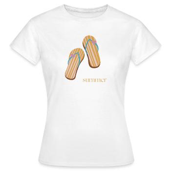 Summer - Frauen T-Shirt - Weiß - Vorne - AI Model Female 172 dark (172cm)