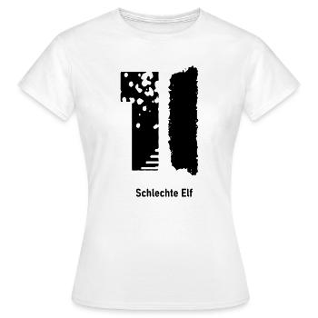 Schlechte Elf - Frauen T-Shirt - Weiß - Vorne - AI Model Female 172 dark (172cm)
