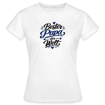 Bester Papa der Welt – Herzschrift - Frauen T-Shirt - Weiß - Vorne - AI Model Female 172 dark (172cm)