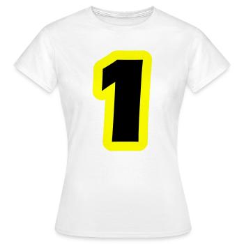 1 Zahl symbol - Frauen T-Shirt - Weiß - Vorne - AI Model Female 172 dark (172cm)