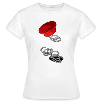 PILOTE AUTOMATIQUE DÉSACTIVÉ - T-shirt Femme - blanc - Devant - AI Model Female 172 dark (172cm)