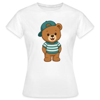 Cuddly Bear Teddy Bear - Women's T-Shirt - white - Front - AI Model Female 172 dark (172cm)