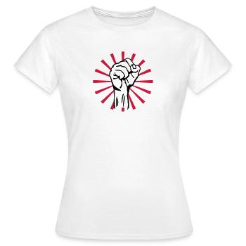 fist 2c rays - T-shirt Femme - blanc - Devant - AI Model Female 172 dark (172cm)