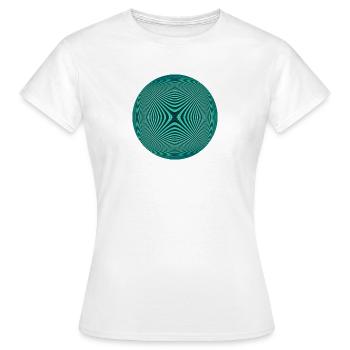 Cercle avec illusion d’optique - T-shirt Femme - blanc - Devant - AI Model Female 172 dark (172cm)
