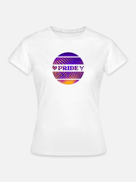 Pride bunte Diskokugel - Frauen T-Shirt - Weiß