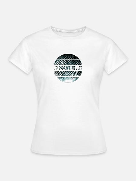 Soul Musik platinblaue Diskokugel - Frauen T-Shirt - Weiß