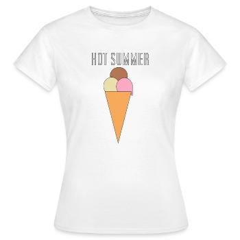 Été chaud - T-shirt Femme - blanc - Devant - AI Model Female 172 dark (172cm)