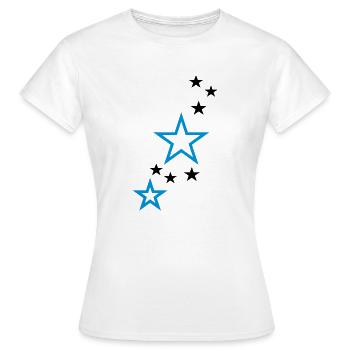 Stars - Frauen T-Shirt - Weiß - Vorne - AI Model Female 172 dark (172cm)