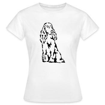 Épagneul des champs - T-shirt Femme - blanc - Devant - AI Model Female 172 dark (172cm)