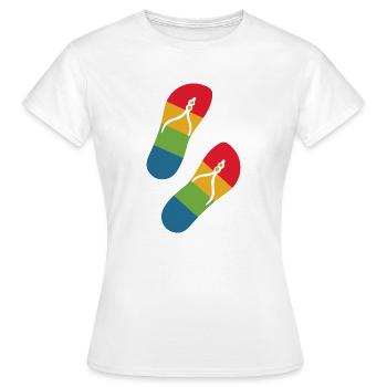 rainbow slippers - T-shirt Femme - blanc - Devant - AI Model Female 172 dark (172cm)