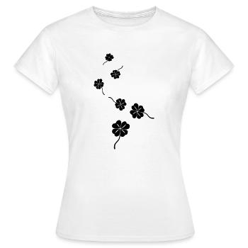 La chance de Cloverleaf - T-shirt Femme - blanc - Devant - AI Model Female 172 dark (172cm)
