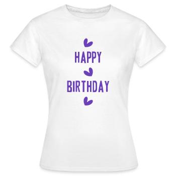 ALLES GUTE ZUM GEBURTSTAG!. ALLES GUTE ZUM GEBURTSTAG!. JAHRESTAG. - Frauen T-Shirt - Weiß - Vorne - AI Model Female 172 dark (172cm)