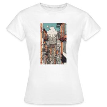 Stadtbild - Frauen T-Shirt - Weiß - Vorne - AI Model Female 172 dark (172cm)