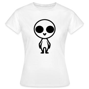 alien - Women's T-Shirt - white - Front - AI Model Female 172 dark (172cm)