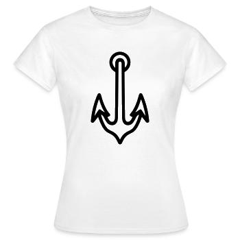 Ancre - T-shirt Femme - blanc - Devant - AI Model Female 172 dark (172cm)