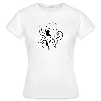 Oktopus Umarmung - Frauen T-Shirt - Weiß - Vorne - AI Model Female 172 dark (172cm)