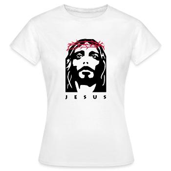 jesus - T-shirt Femme - blanc - Devant - AI Model Female 172 dark (172cm)