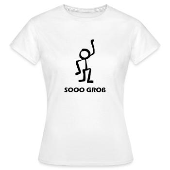 Größe Männer Mann Riesig Strichmännchen So groß - Frauen T-Shirt - Weiß - Vorne - AI Model Female 172 dark (172cm)