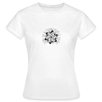 MTB Mountainbike Life is a beautiful ride - Frauen T-Shirt - Weiß - Vorne - AI Model Female 172 dark (172cm)
