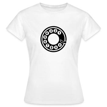 Telephone - T-shirt Femme - blanc - Devant - AI Model Female 172 dark (172cm)