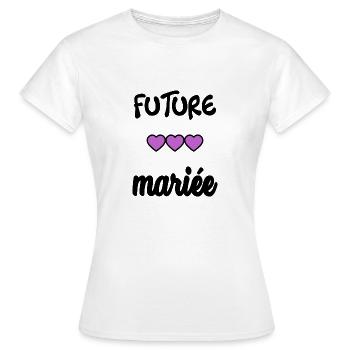 FUTURE MARIEE - T-shirt Femme - blanc - Devant - AI Model Female 172 dark (172cm)