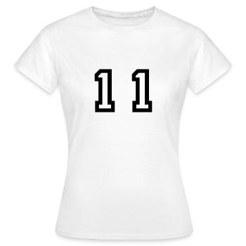 nombre - 11 - onze - T-shirt Femme - blanc - Devant - AI Model Female 172 dark (172cm)