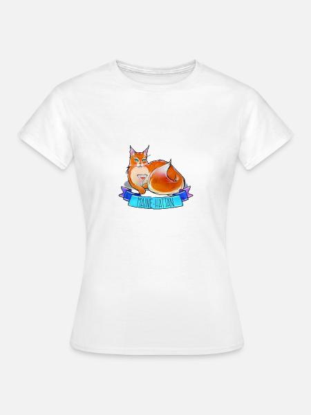 Manhatten + Katze = Mainehatten - Frauen T-Shirt - Weiß
