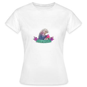 Vodka melon + loutre = vodka wotter melon - T-shirt Femme - blanc - Devant - AI Model Female 172 dark (172cm)