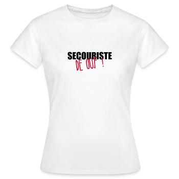Secourisme / Secouriste / Secours / Secourir - T-shirt Femme - blanc - Devant - AI Model Female 172 dark (172cm)