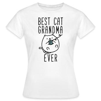 La meilleure grand-mère de chat de tous les temps - T-shirt Femme - blanc - Devant - AI Model Female 172 dark (172cm)