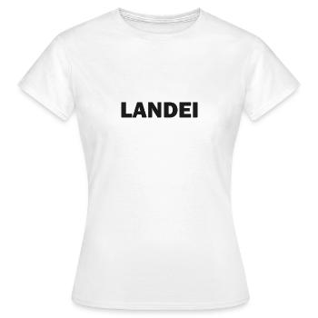 Landei - Frauen T-Shirt - Weiß - Vorne - AI Model Female 172 dark (172cm)