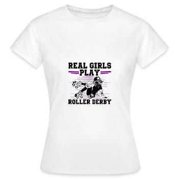 Roller Derby Filles - T-shirt Femme - blanc - Devant - AI Model Female 172 dark (172cm)
