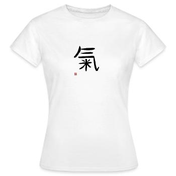 Qi | Chinesisches Schriftzeichen | Spirituelle Energie - Frauen T-Shirt - Weiß - Vorne - AI Model Female 172 dark (172cm)