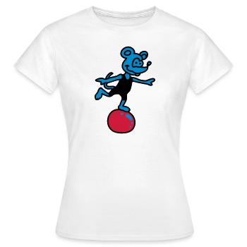 sportliche Maus 3 - Frauen T-Shirt - Weiß - Vorne - AI Model Female 172 dark (172cm)