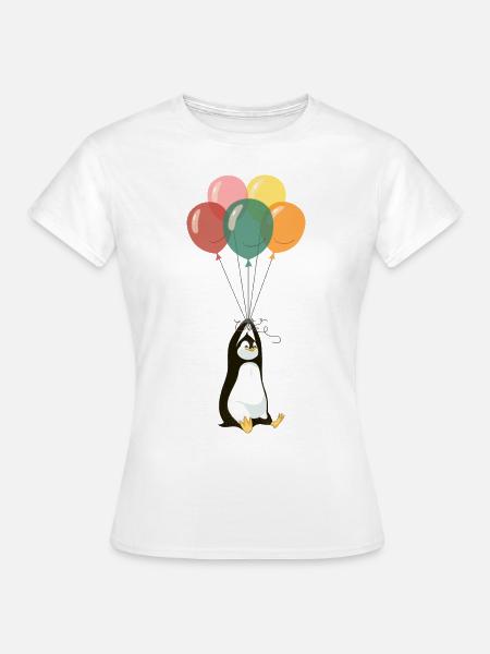 Flying Pinguin - Frauen T-Shirt - Weiß