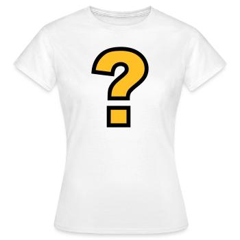 point d'interrogation - T-shirt Femme - blanc - Devant - AI Model Female 172 dark (172cm)