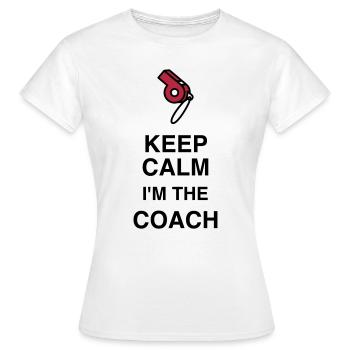 Coach / Coaching / Trainer / Sport - Frauen T-Shirt - Weiß - Vorne - AI Model Female 172 dark (172cm)