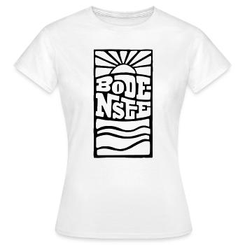 Unisex T-Shirt & Hoodie: Bodensee Lettering - Frauen T-Shirt - Weiß - Vorne - AI Model Female 172 dark (172cm)