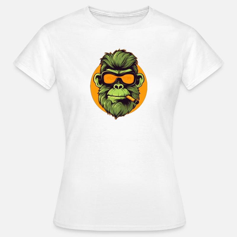 Cool Ape Smoking - Women's T-Shirt - white