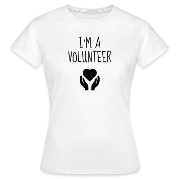 Freiwilliger / humanitären / Verein / freiwillige - Frauen T-Shirt - Weiß - Vorne - AI Model Female 172 dark (172cm)