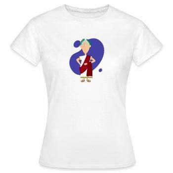 Portrait de Jules César, empereur romain - T-shirt Femme - blanc - Devant - AI Model Female 172 dark (172cm)