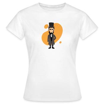 Portrait of U.S. President Abraham Lincoln - Women's T-Shirt - white - Front - AI Model Female 172 dark (172cm)