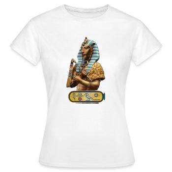 Akhenaten - Pharaoh of Egypt - Women's T-Shirt - white - Front - AI Model Female 172 dark (172cm)