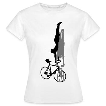 Cyclisme artistique, cyclisme artistique, vélo en salle - T-shirt Femme - blanc - Devant - AI Model Female 172 dark (172cm)