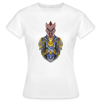 Ritter Wildschein cool Schwein - Frauen T-Shirt - Weiß - Vorne - AI Model Female 172 dark (172cm)
