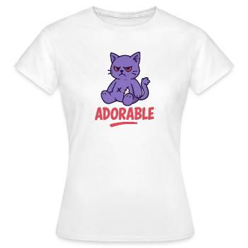 Minou - T-shirt Femme - blanc - Devant - AI Model Female 172 dark (172cm)