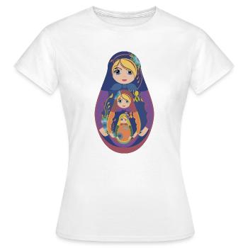 Traditional Matryoshka - Women's T-Shirt - white - Front - AI Model Female 172 dark (172cm)