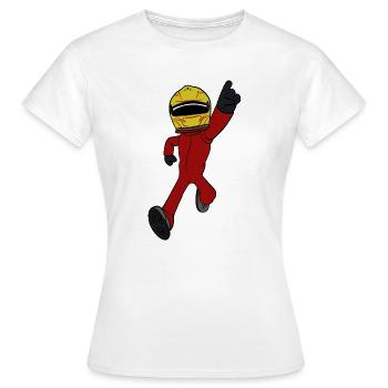 pilote de course - T-shirt Femme - blanc - Devant - AI Model Female 172 dark (172cm)