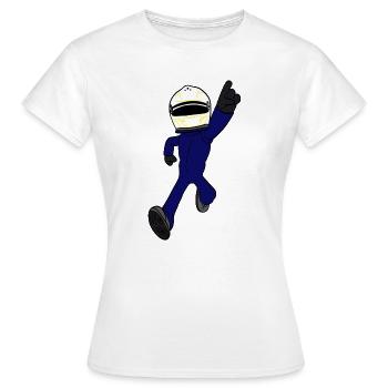 Pilote de course - T-shirt Femme - blanc - Devant - AI Model Female 172 dark (172cm)
